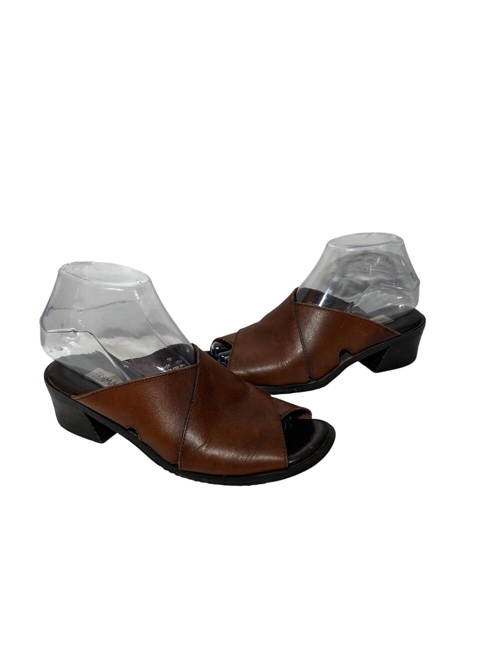 VTG 90s Y2K Prima Royale Heeled Sandals Brown Leather Open Toe Casual Boho 7M
